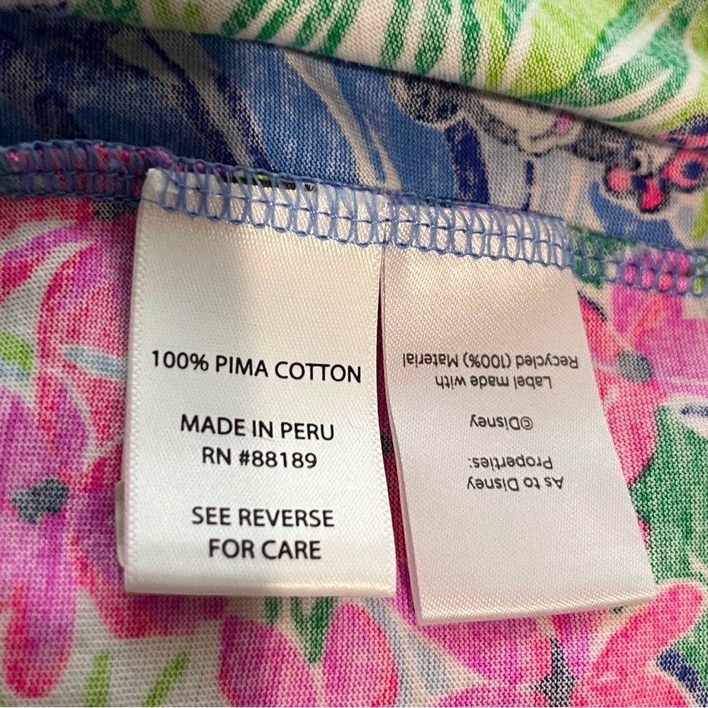 LILLY PULITZER + DISNEY PARKS colorful EUC 100% Cotton knit dress size L (12-14) - Picture 9 of 10